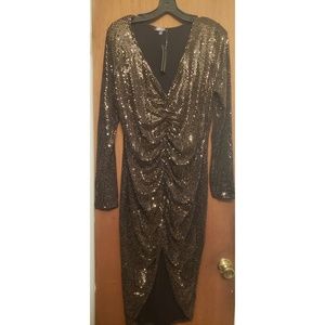 Sexy, Gold Dress, Very Flattering